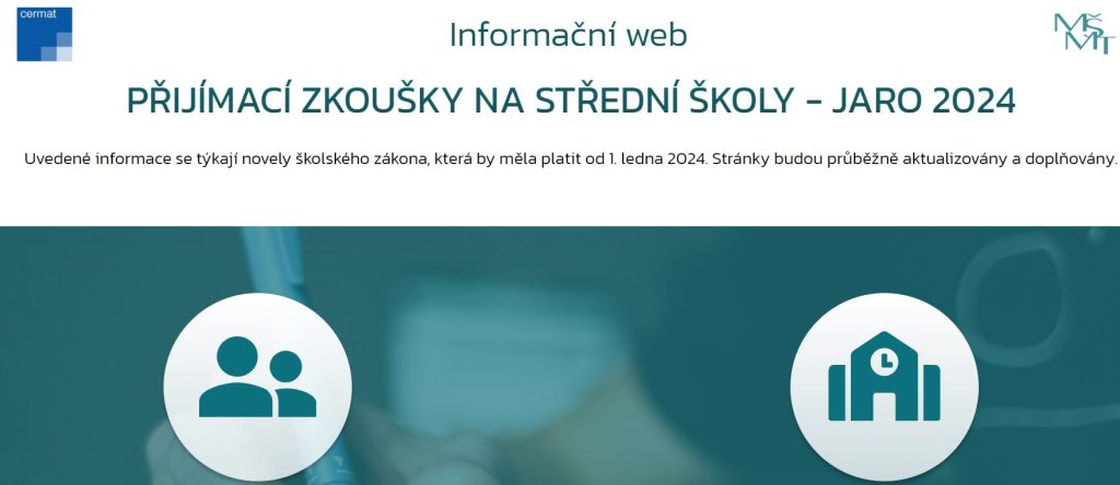 Web o digitalizaci přijímacího řízení – Střední škola technická